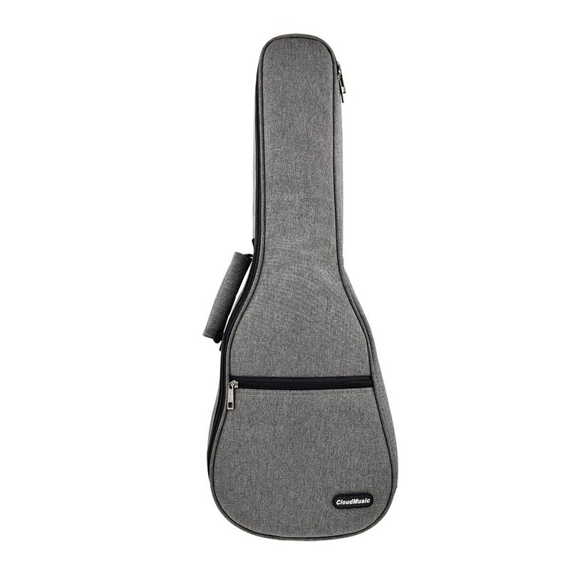CLOUDMUSIC Ukulele Case Gig Bag Padded Backpack For Concert 23" Inch(Concert, Grey) - Image 1